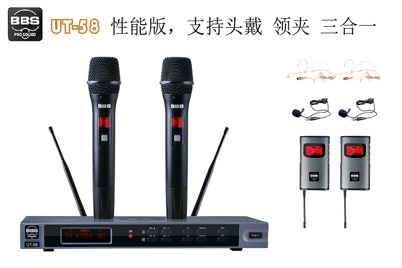 麥克風(話筒):頭戴式、領夾式、手持麥克風